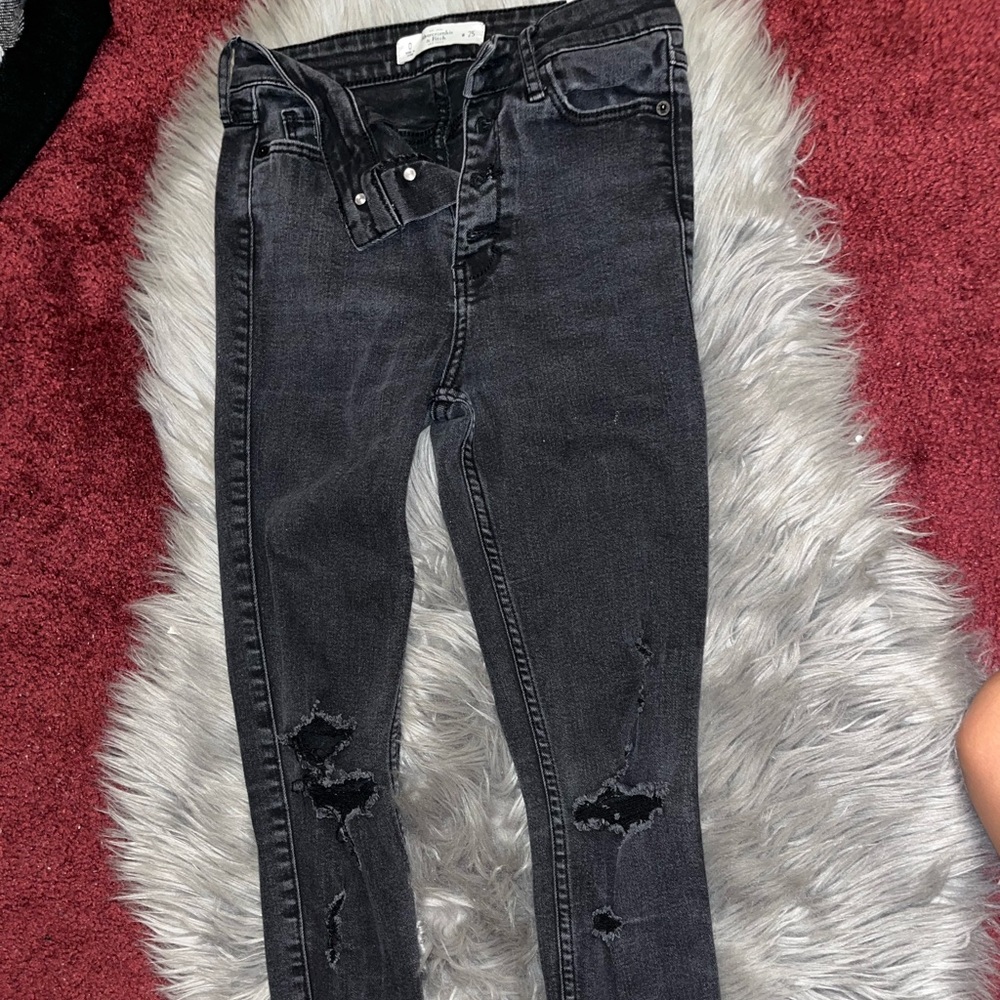 Abercrombie & Fitch High Rise Black Jeans